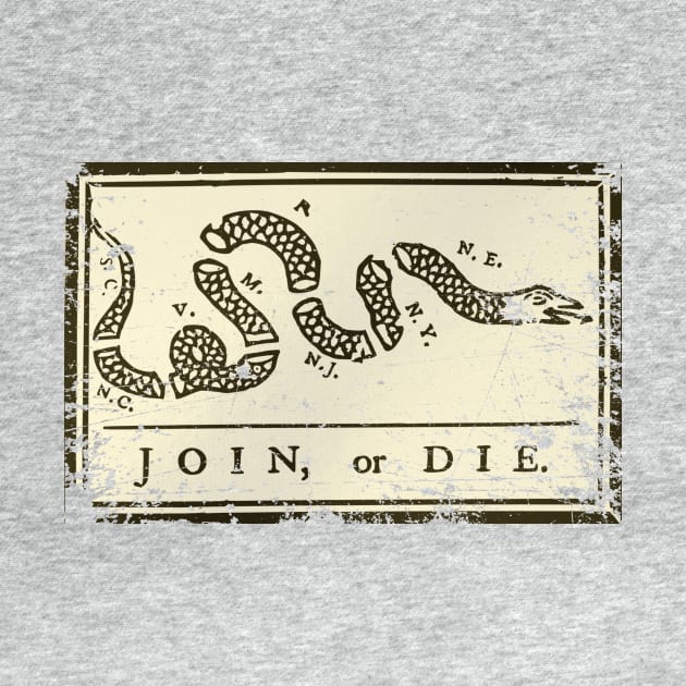 Join or Die - Vintage by The Libertarian Frontier 